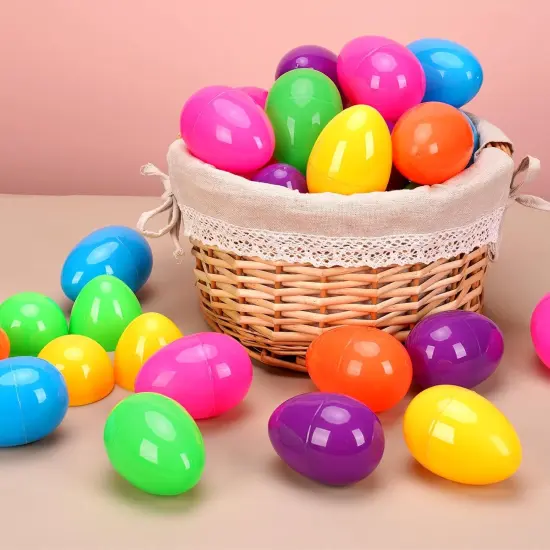 36 Pcs Plastic Easter Eggs, 3.15" Fillable Easter Eggs for Easter Hunt, Basket Stuffers Fillers, Classroom Prize Supplies {3}