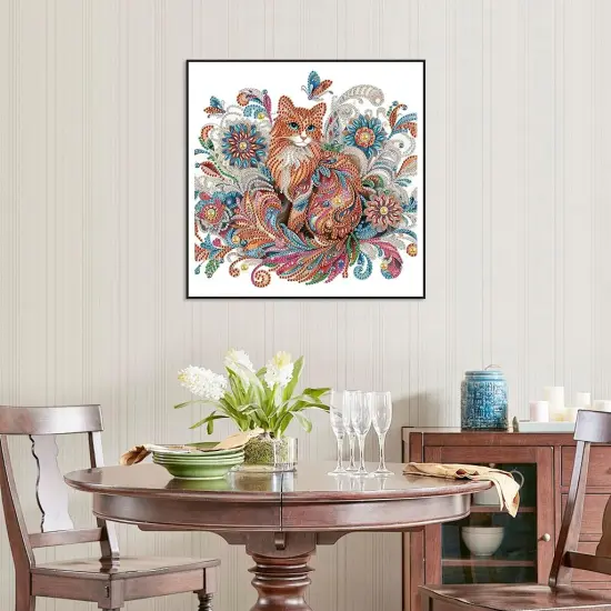 5D Special Shape Diamond Art Kits for Beginners, Diamond Painting Kits for Adults Cat, Crystal Rhinestones Diamond Painting for Home Wall Decoration Gift 12&times;12inch/30&times;30cm, Animal {5}