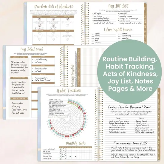 bloom daily planners 2025-26 Academic Planner, Soft Cover, 8.5" x 11", Iridescent Opal {6}