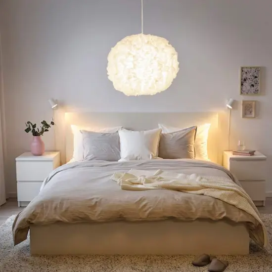 White Pendant Lamp Soft Glow Cloud 20" {6}