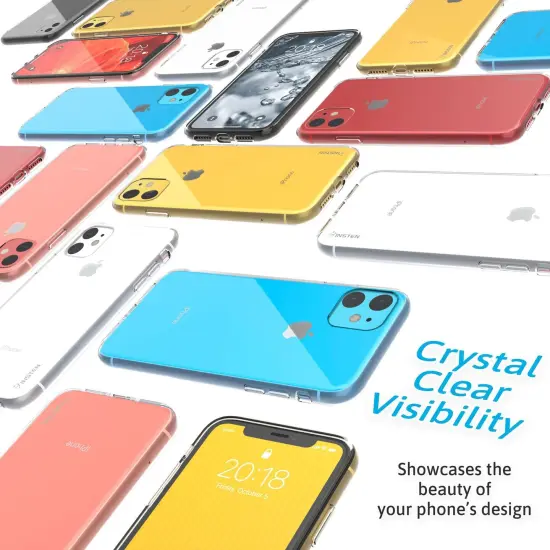 Insten Ultra Slim Soft TPU Rubber Protective Cover Compatible with iPhone 11 6.1" 2019 [Reinforced Camera Protection / Support Wireless Charging] Clear {5}