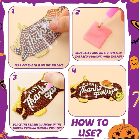 16 Pcs Magnetic Dachshund Diamond Art Magnets Interchangeable Seasonal Dog Diamond Painting Magnets Kits Holiday Spring Summer Wooden Table Decorations for Tabletop DIY Tiered Tray Decor {5}