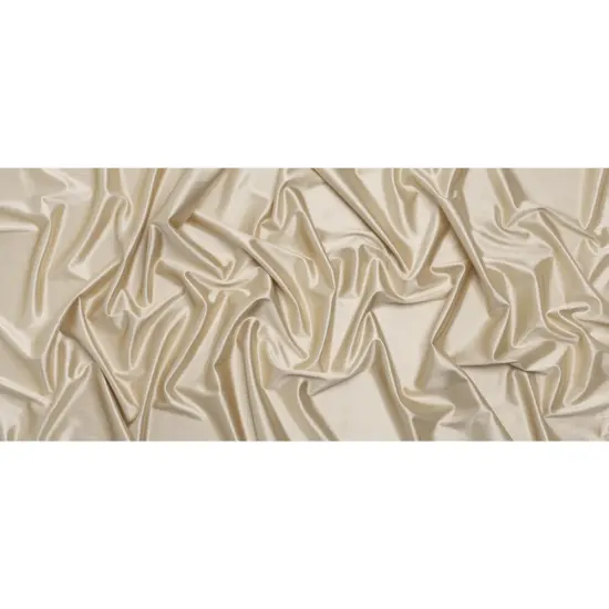 1 Yard Champagne Gold Satin-Faced Stretch Polyester Knit Polyester Spandex 56 Inch Wide {4}