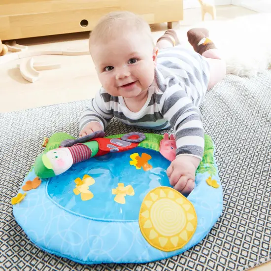 HABA Water Mat for Baby Tummy Time Play, On the Farm Sensory Mat Toys for Infants 6m+, Activity Baby Toy Multicolor {4}