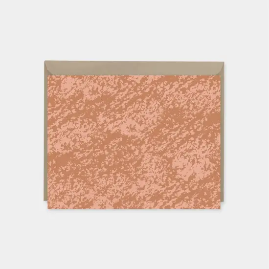 Terracotta & Coral Painted Note Cards {1}