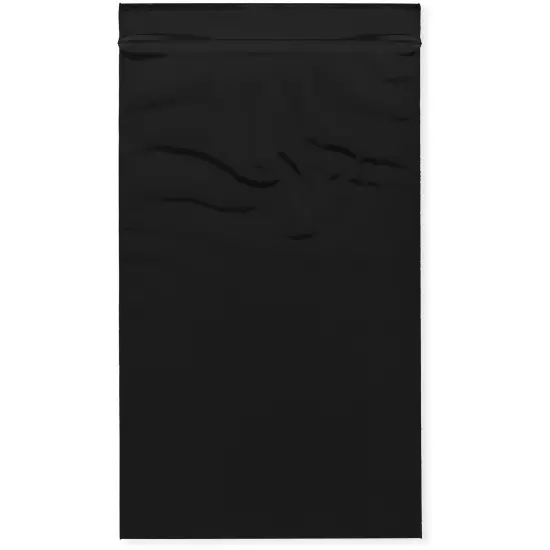 Plymor 5" x 8", Black 2 Mil Zipper Reclosable Plastic Bags {1}
