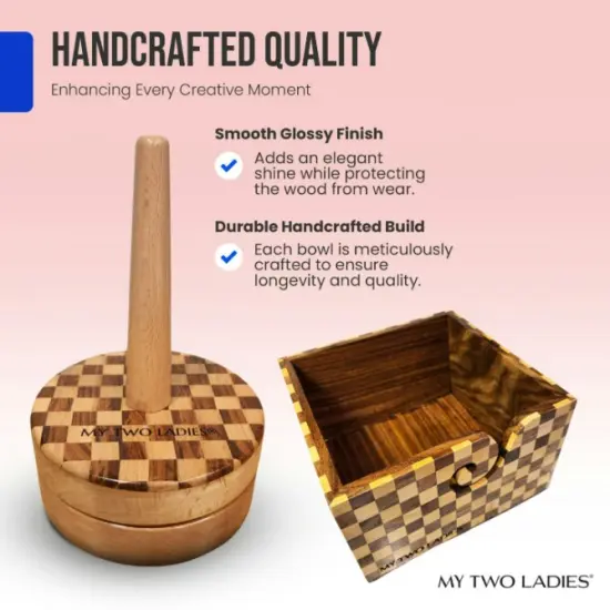 My Two Ladies | Artisan Yarn Caddy & Square Bowl Set {4}