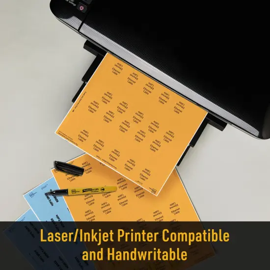 Avery Cable Labels, T-Style Self-Adhesive Cord Labels, 1.25" x 2",8 Colors, Tear-Resistant Wire Labels, Laser/Inkjet and Handwrite-Compatible, 240 Wire Marking Labels Total (61542) {5}