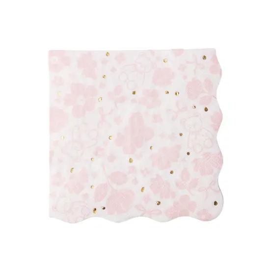 EMMA BEAR PINK LARGE NAPKINS {1}
