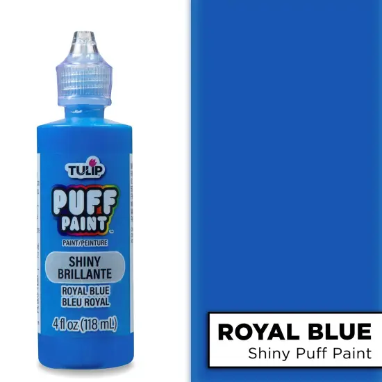 Tulip Puff Paint Slick Royal Blue, Multi-Surface Craft Paint, 4 fl. oz. 3 Pack {2}