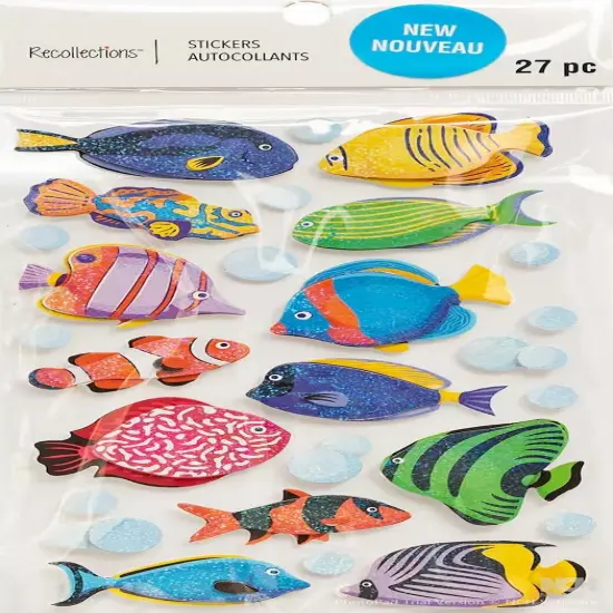 Recollections Tropical Fish Dimensional Stickers {1}