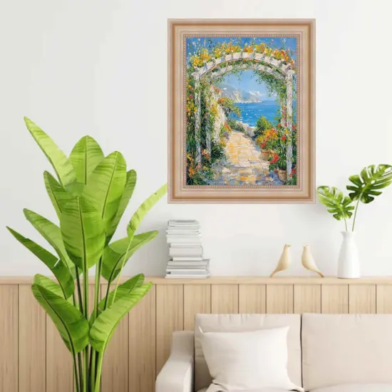 Scoop Silver Gold Leaf Wash Picture Frame 19x27 frame {3}