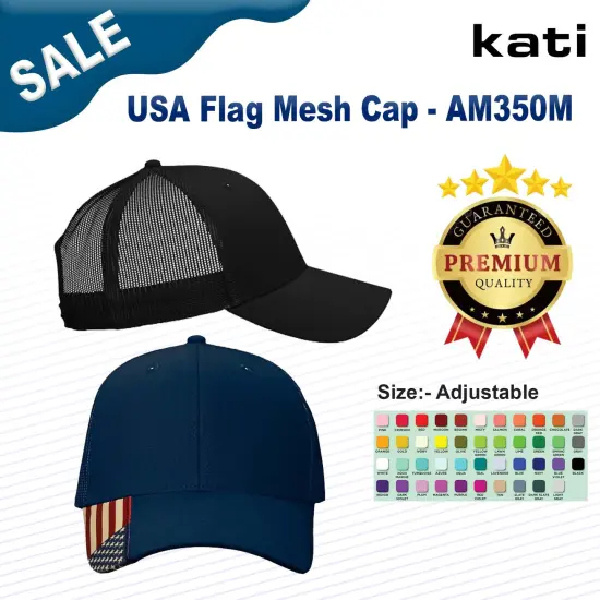 Kati&reg; USA Flag Mesh Cap Navy/ USA Mesh {3}
