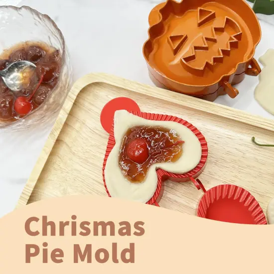 Dough Presser Pocket Pie Molds, Party Potluck Hand Pie Molds, Hand Pie Molds, Apple, Pumpkin And Acorn Shapes 3-Piece (Halloween Set) {4}