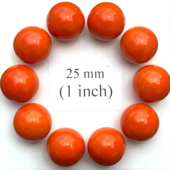YOU CHOOSE COLOR Glass Marbles 25mm (1 inch) SHOOTER Taw Lot Orange {1}