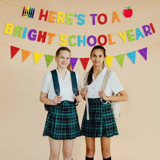 Glitter Here's To A Bright School Year Banner {5}