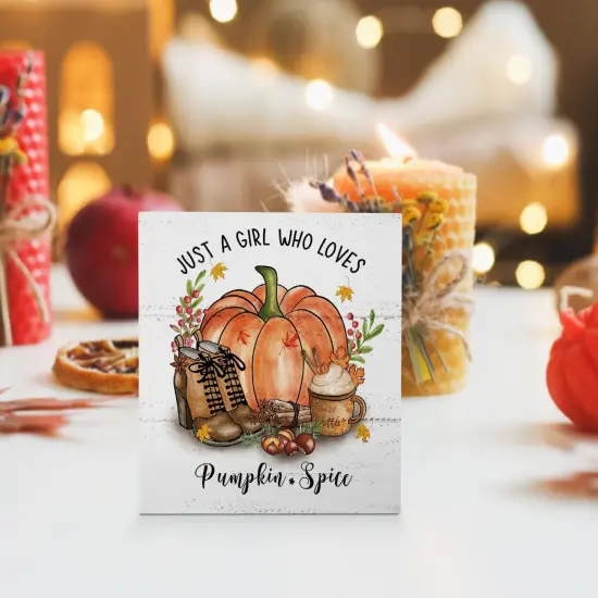 Just a Girl Who Loves Pumpkin Spice Fall Pumpkin Shoes Coffee Cup {4}