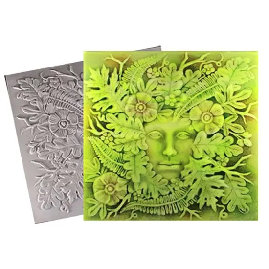 12&rdquo; x 12" x 0.5" Lady in The Woods Texture Glass Fusing Kiln Mold {1}