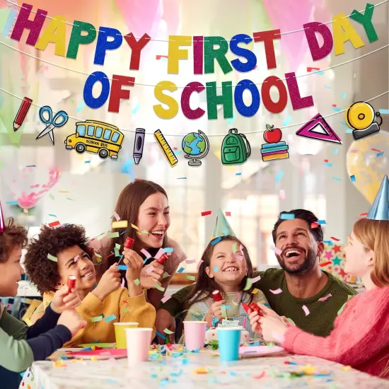 Happy First Day of School Banner {3}