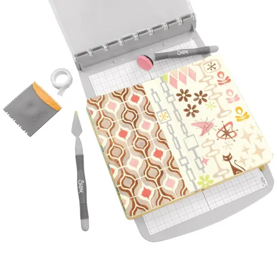 Sizzix Clear stamp Set 15/Pkg W/ Stencils 3/PKg By Vic Von S-Retro {6}