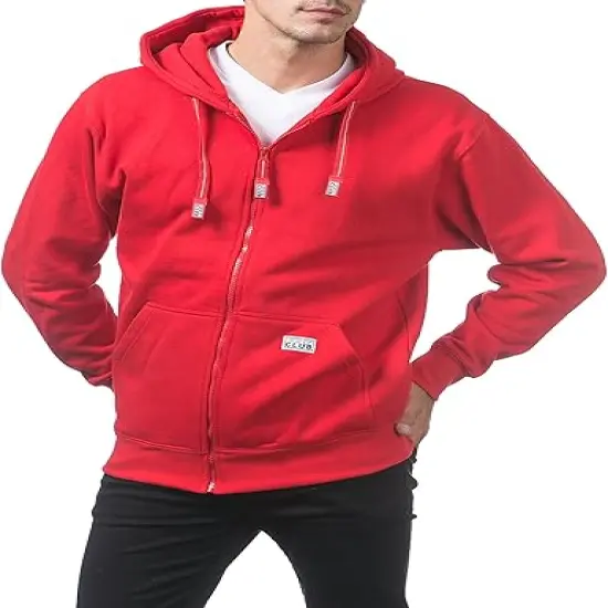 Men&rsquo;s Heavyweight Full Zip Fleece Hoodie | RADYAN&reg; H.GRAY {5}