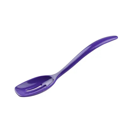 Hutzler 7.5-Inch Melamine Mini Slotted Spoon Violet {1}