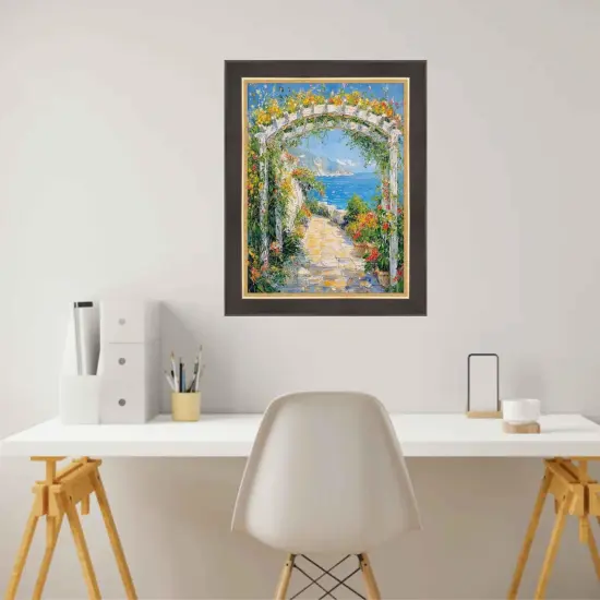 Cafe Wood Tone With Gold Lip Picture Frame 12x15 frame {5}