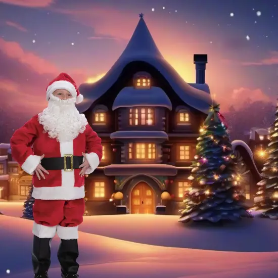 Childs Plush Santa Suit Red White Coat Pants Hat Belt and Beard Set {2}