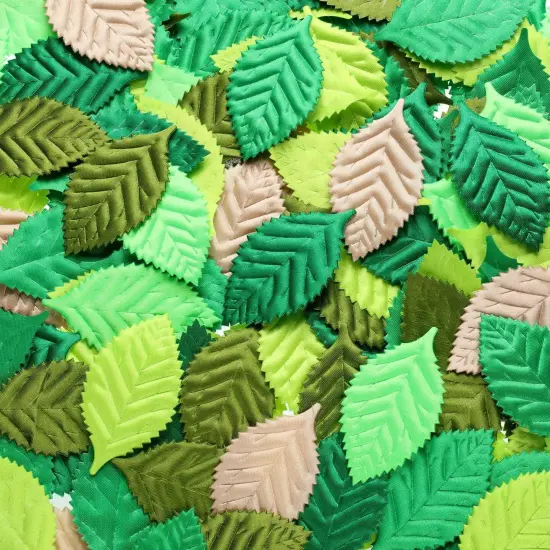 150 Pieces Fake Fabric Leaves for Crafts(Green Series) {1}