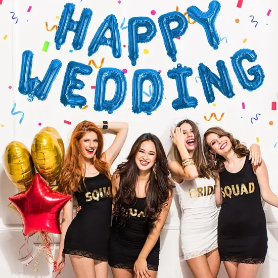 76pcs Happy Birthday Balloon Banner - BLUE (with Balloon Pump) {3}