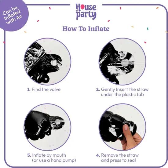 Black Mylar Capital Foil Birthday Balloons {2}