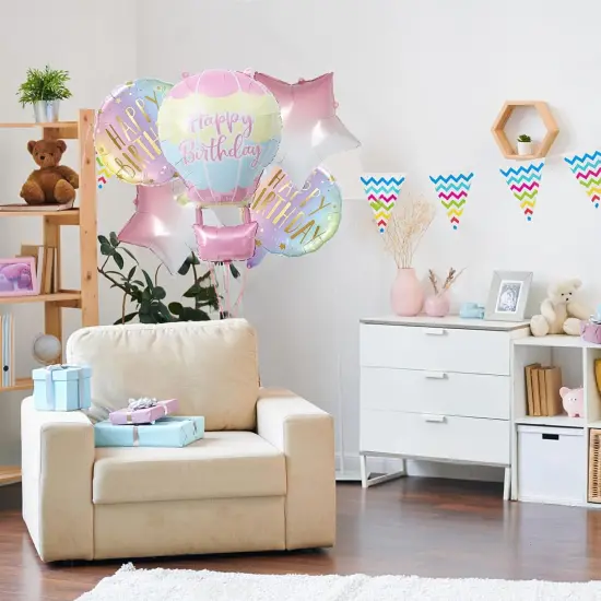 5 Pcs Foil Happy Birthday Balloons Decorations {3}