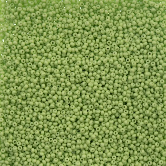John Bead 11/0 Opaque Dyed Solgel Czech Glass Seed Beads, 250g Green {1}