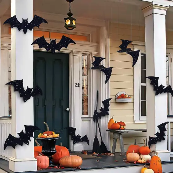 10Pcs Hanging Bats Stickers Wall Decals {1}