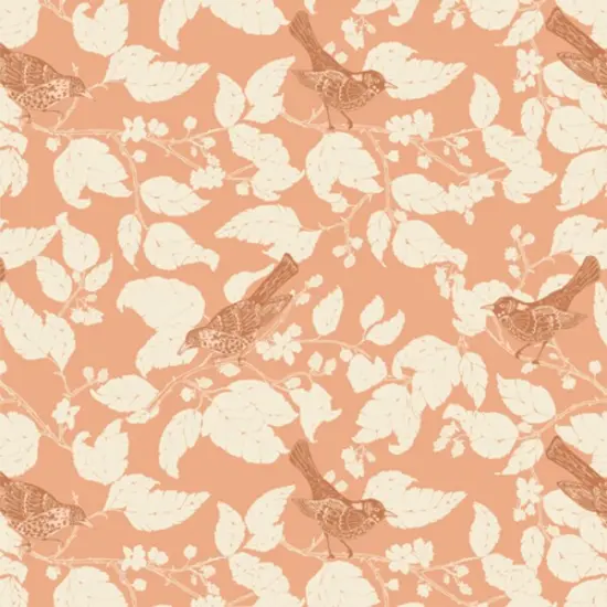 Blackberries Thrush in Apricot (wfg-77612) | Wild Forgotten | Bonnie Christine | Art Gallery {1}