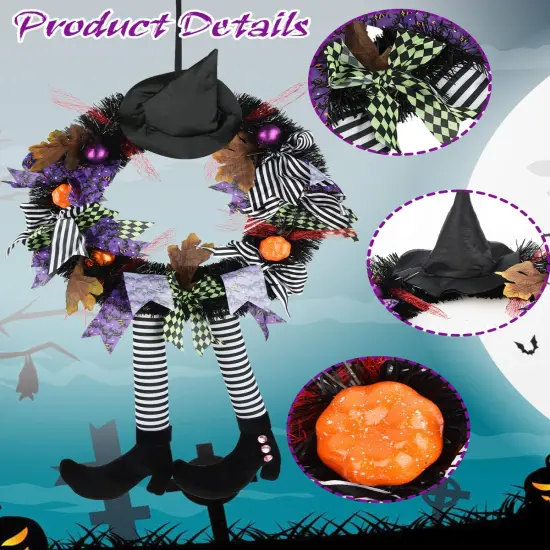 Halloween Witch Wreath - Black {3}