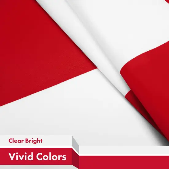 G128 Greenland Flag | 3x5 Ft | LiteWeave Pro Series Printed 150D Polyester | Indoor/Outdoor, Vibrant Colors, Brass Grommets {3}