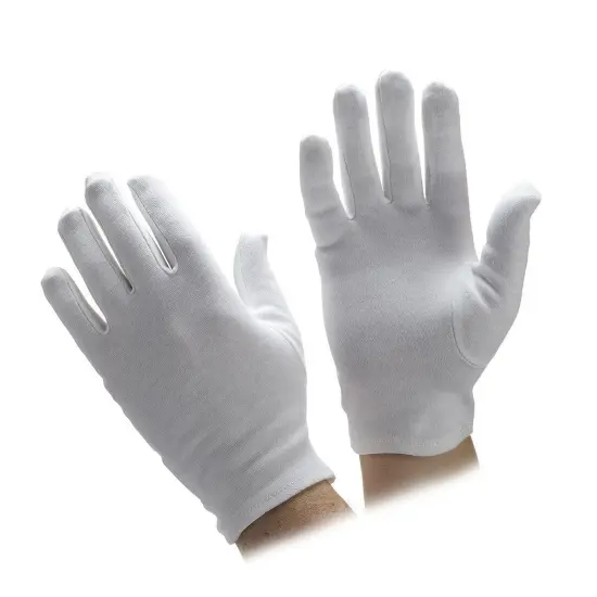 Framer Supply White Cotton Gloves, Large, 12 Pairs {4}