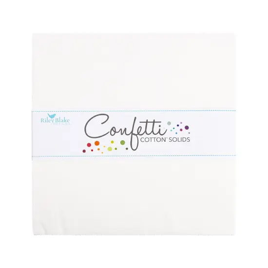 Confetti Cotton 10" Square Pack (Layer Cake / 10" Stacker) in Cloud byfor Riley Blake (10-120-CLOUD-42) {1}