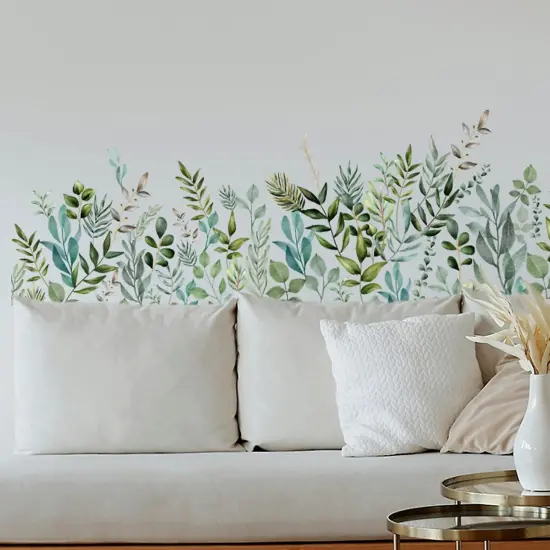 Green Plants Leaves Wall Stickers {2}