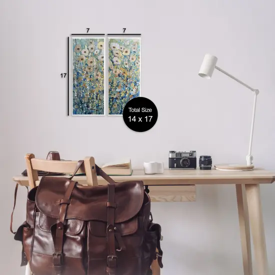 Stupell Industries Sunny Field of Flowers 2pc Wall Plaque Set By Tim OToole {3}