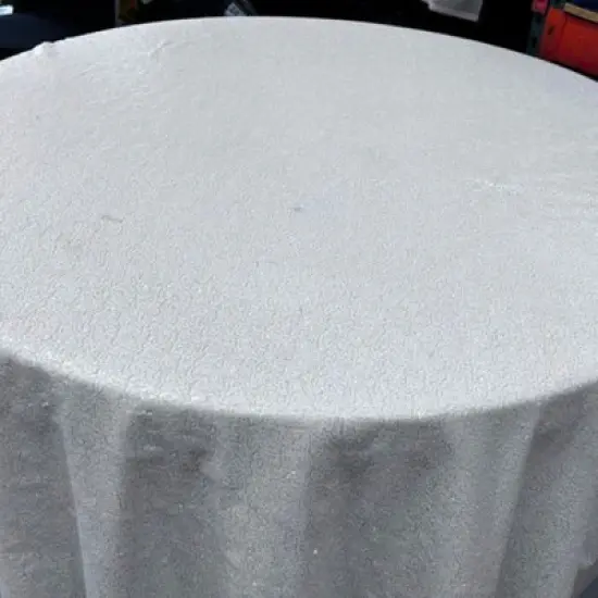 1 Yard Glitz Sequin Tablecloth 90 Inch Round Durable Polyester for Parties and Weddings white {1}