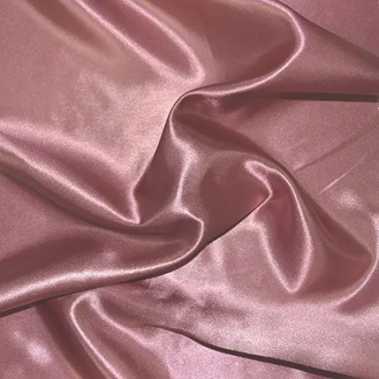 1 Yard Premium Satin Fabric Smooth Lustrous Material for Apparel, Gowns, and Event Decor 58/60" Width Dusty Rose {1}