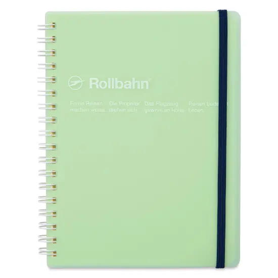 Delfonics Rollbahn Clear Plastic Notebook - 5-1/2" x 7", Green {1}