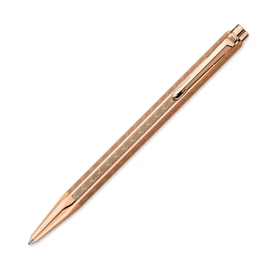 Caran d'Ache Ecridor Chevron Ballpoint Pen - Rose Gold {1}