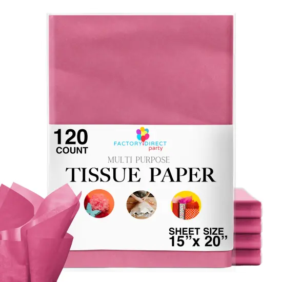120 Sheets of Tissue Paper - 15" x 20" Packing Paper Sheets for Moving - 10lb Wrapping Paper - Newsprint Paper for Packing, Gift Wrapping, Moving Supplies & Protecting Items Hot Pink {1}