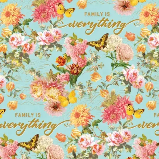 Family is Everything Silky Premium Fleece No-Sew Throw Kit (72 x 60) (Soft Pink) {3}