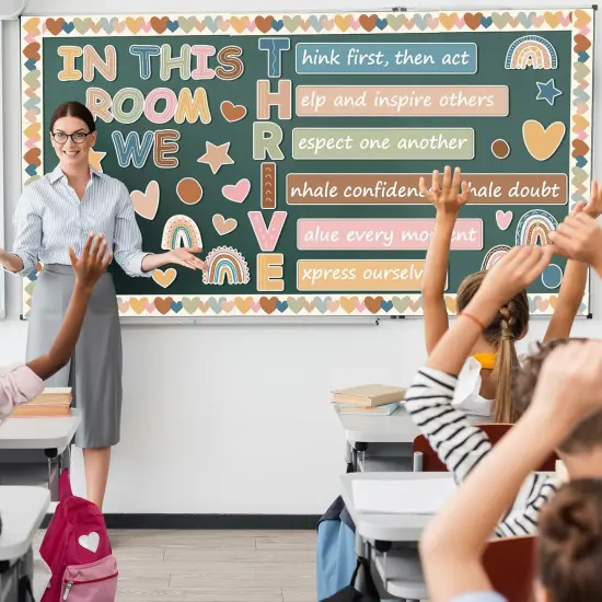 Boho Motivational Bulletin Board Set Decor {5}