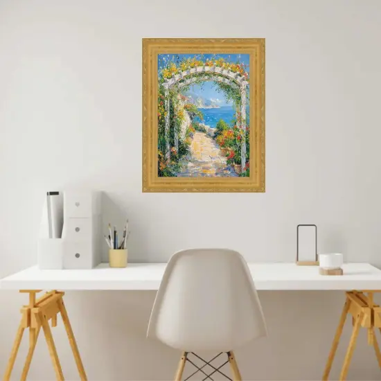 Gold Leaf Scoop Victorian Picture Frame 40x60 frame {4}