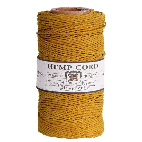 Hemptique 1mm #20 Hemp Cord Spools Jewelry Making Macrame Crochet Crafting Gift Wrapping Honey {1}